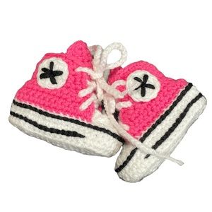 Handmade Crochet Baby Converse 0-3 Months